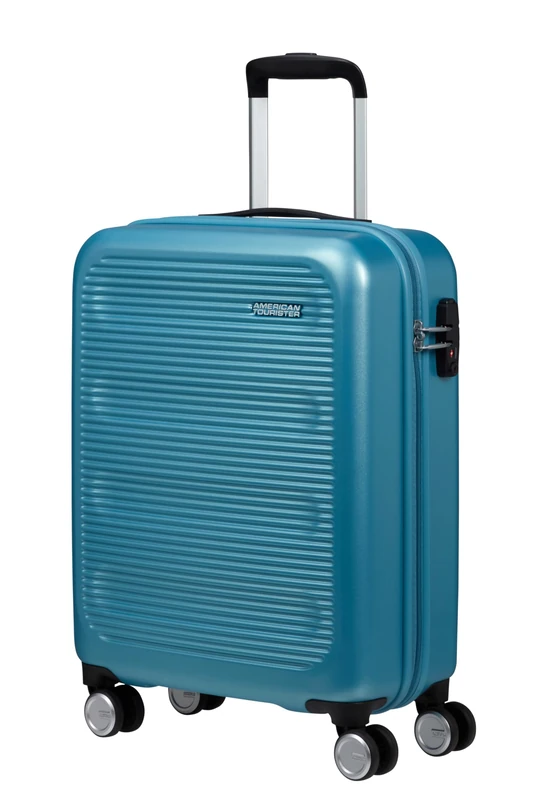 American Tourister Astrobeam - Spinner S, Hand Luggage, 55 cm, 36 L, Blue (ICY Aqua)