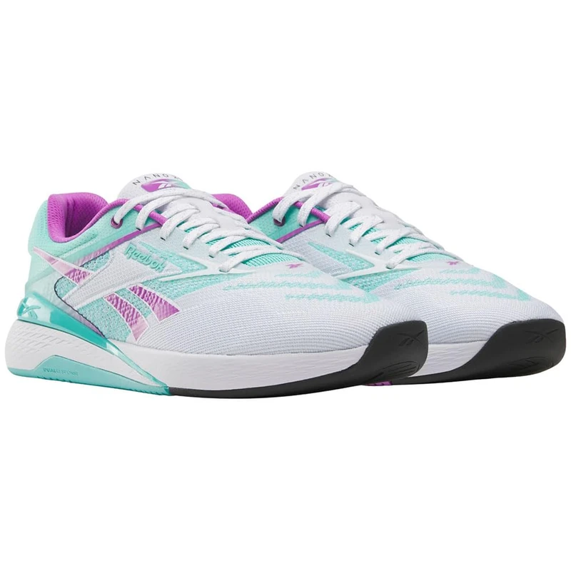 Reebok Unisex Nano X5 Trainers - FTW White Ai Aqua Purple - 10 UK