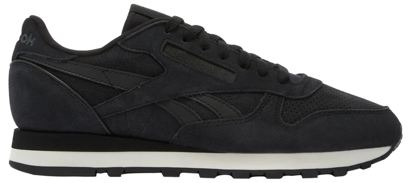 Reebok Unisex Classic Leather Trainers, Black/Washed Black/White, 38.5 EU, Black Washed Black White, 6.5 UK