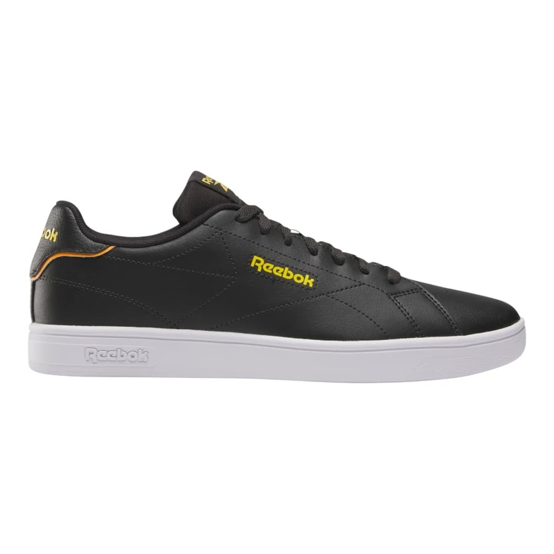 Reebok Unisex Court Clean Trainers, Washedblack Ftwrwhite Alwaysyellow, 10.5 UK