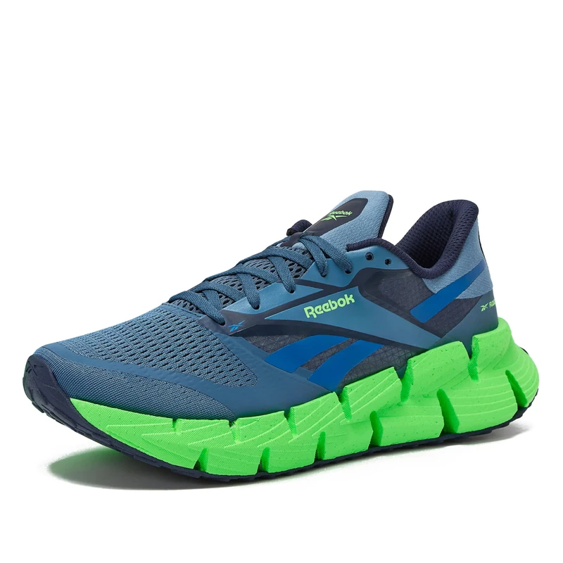 Reebok Men's FLOATZIG 1 Sneaker, Shadow/Twilight Blue/Solar Lime, 7 UK