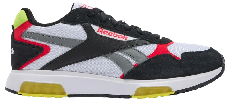 Reebok Unisex Glide DMX Trainers, White Black Energy Red, 8 UK