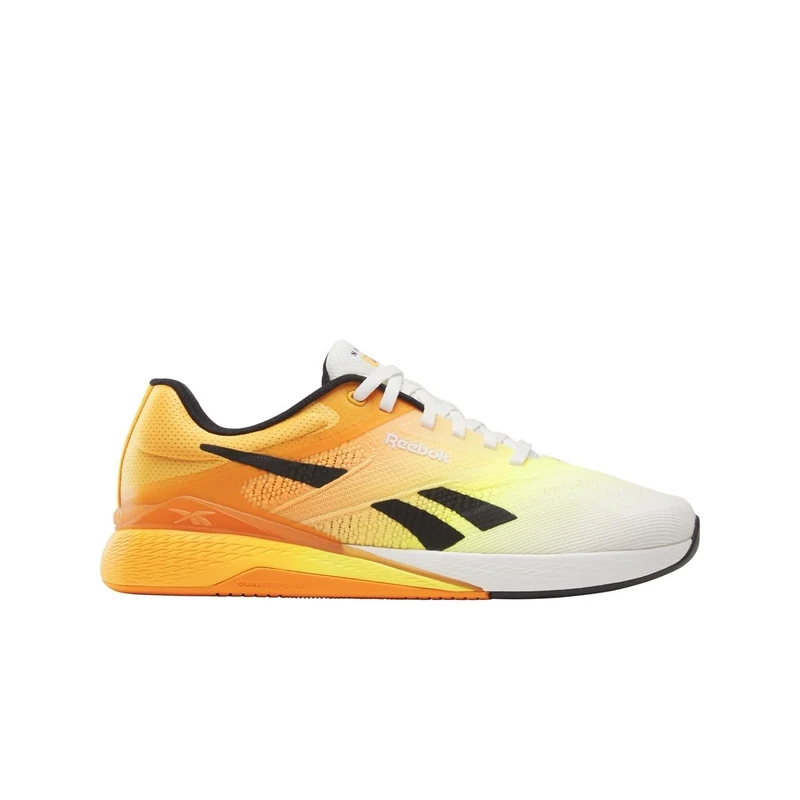Reebok Unisex Nano X5 Trainers, Chalk Black Electric Amber, 10.5 UK