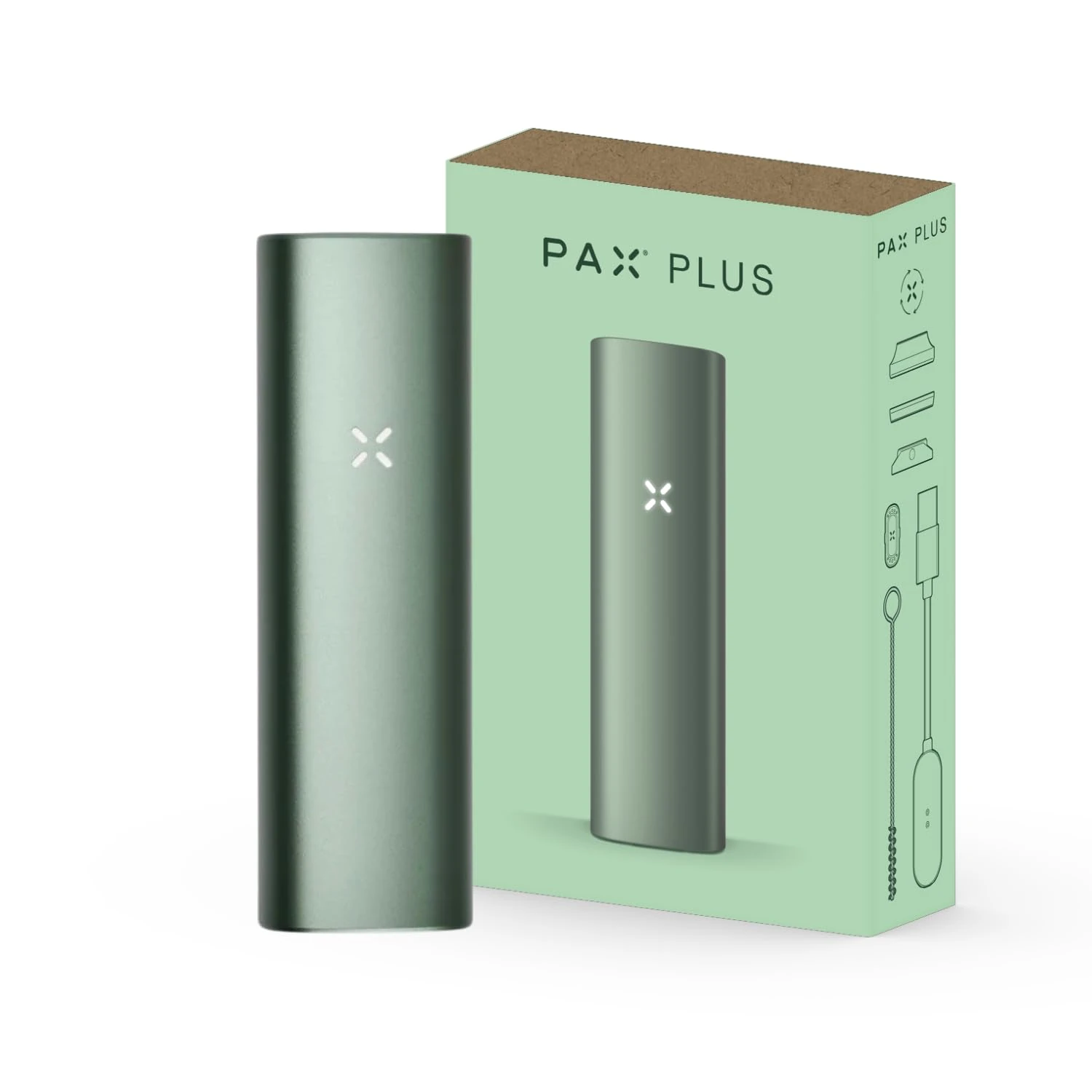 PAX Plus Starter Kit – Sage. Premium Portable Vaporizer for Dry Herbs 10 Year Warranty
