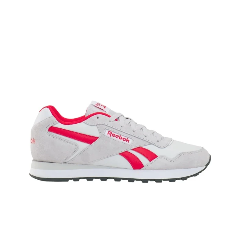 Reebok Unisex Glide Sneaker, Mist Grey Energy Red White, 6.5 UK