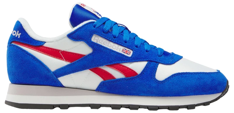 Reebok Unisex Classic Leather Trainers, Chalk Optimum Blue Vector Red, 4.5 UK