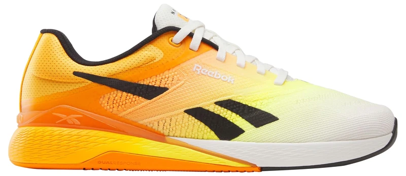 Reebok Unisex Nano X5 Sneaker, Chalk/Black/Electric Amber, 5 UK