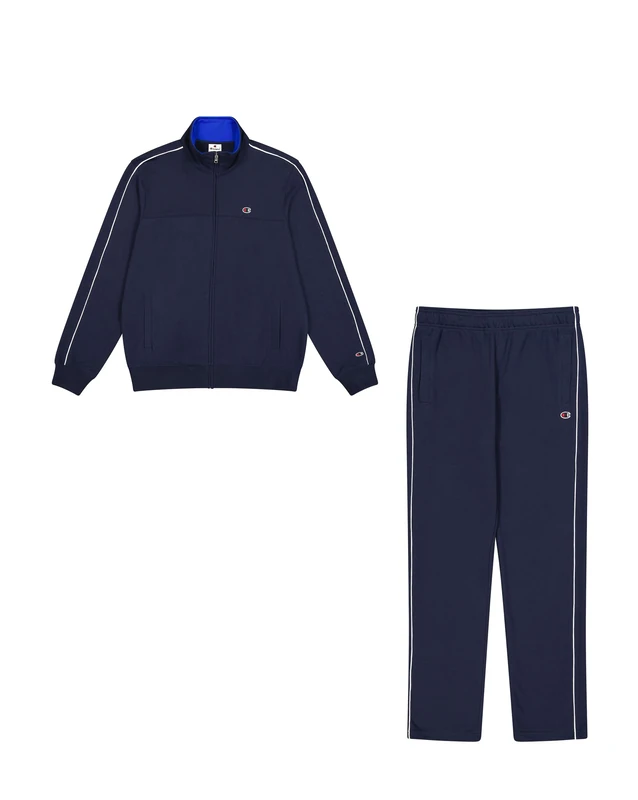 Champion Men's Legacy - Full Zip Sweatsuit with Logo, Blue (BS501), S