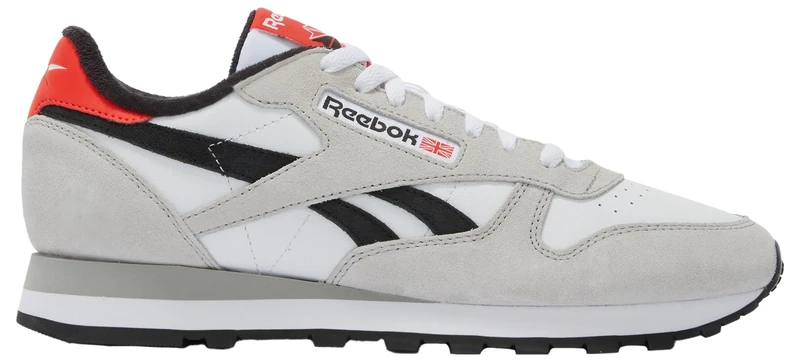 Reebok Unisex Classic Leather Trainers, White Mist Grey Black, 8.5 UK