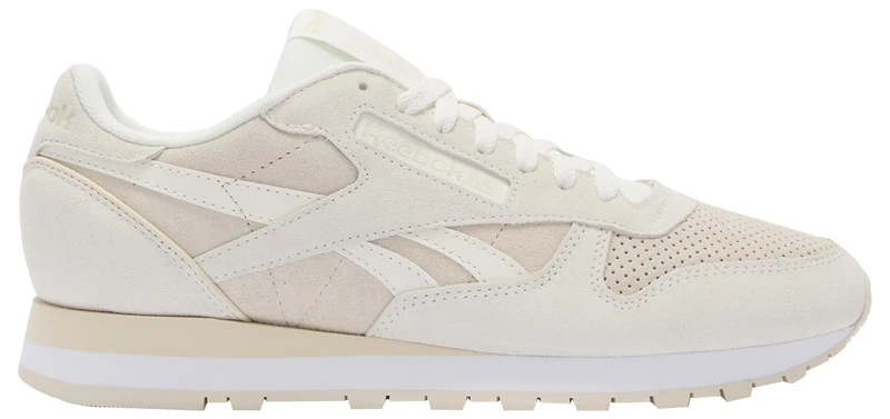 Reebok Unisex Classic Leather Trainers - Chalk Sand White 3 UK