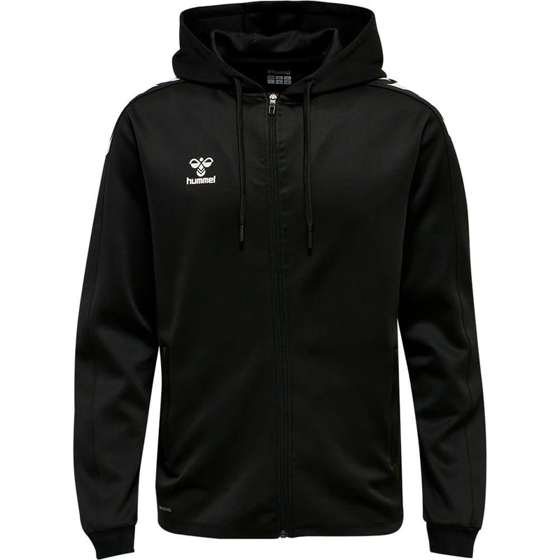 hummel Hmlcore Multisport Adult Hooded Pullover, Breathable, Quick-Drying, Size Black/Black