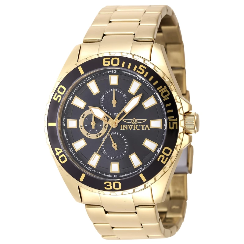 Invicta Pro Diver 47578 Men's Watch - Waterproof - Analogue - Quartz Movement - Stainless Steel with Grey dial - 46mm