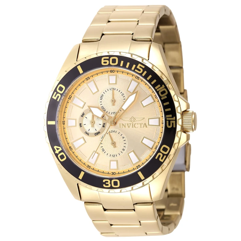 Invicta Pro Diver 47577 Men's Watch - Gold Dial Stainless Steel - Image 1