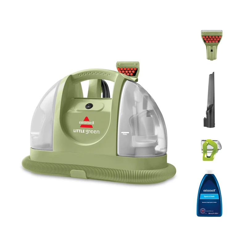 BISSELL Little Green, Upholstery Cleaner Device, Carpet Cleaner for Everyday Stains & Dirts, Washing Vacuum Cleaner, Wet Vacuum Cleaner for Carpets, Upholstery, Car & More, Powerful 340 W Motor, 4098N