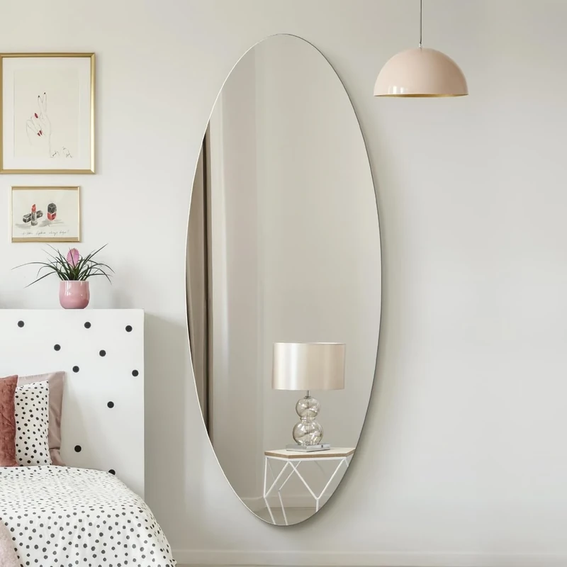 The Ovale - Frameless Oval Wall Mirror 71" X 28" (180x70CM)