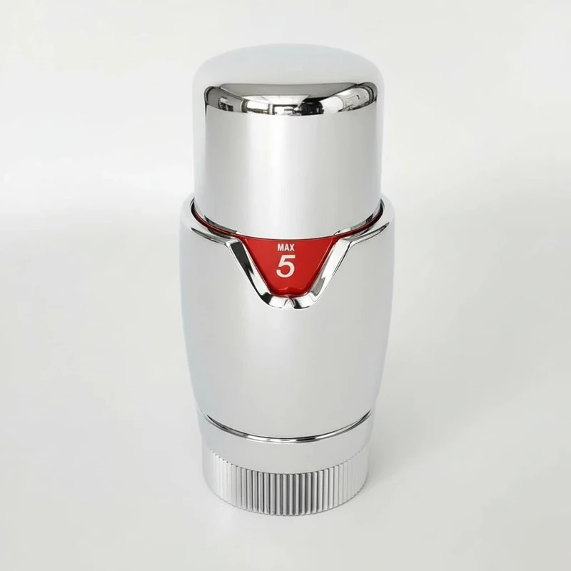 Greened House Chrome Radiator Thermostatic TRV Valve Head Replacement M30 x 1.5 Universal for All Manufacturers