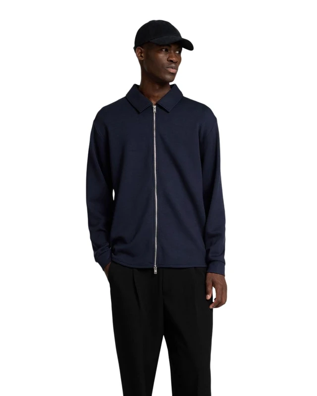 SELETED HOMME SLHEMANUEL Soft Full Zip Sweat Noos, Sky captain, L