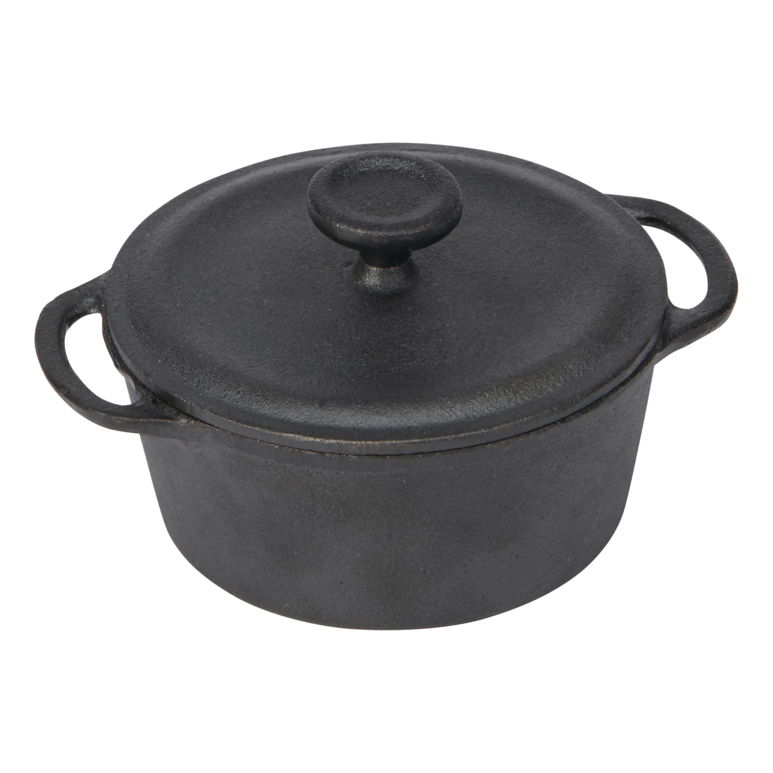 GoodCook Pre-Seasoned Cast Iron Mini Dutch Oven, Black, Small Dutch Oven Pot with Lid, Durable Cast Iron Cookware, Even Heating for Stews, Soups, and Baking, Oven Safe to 500°F