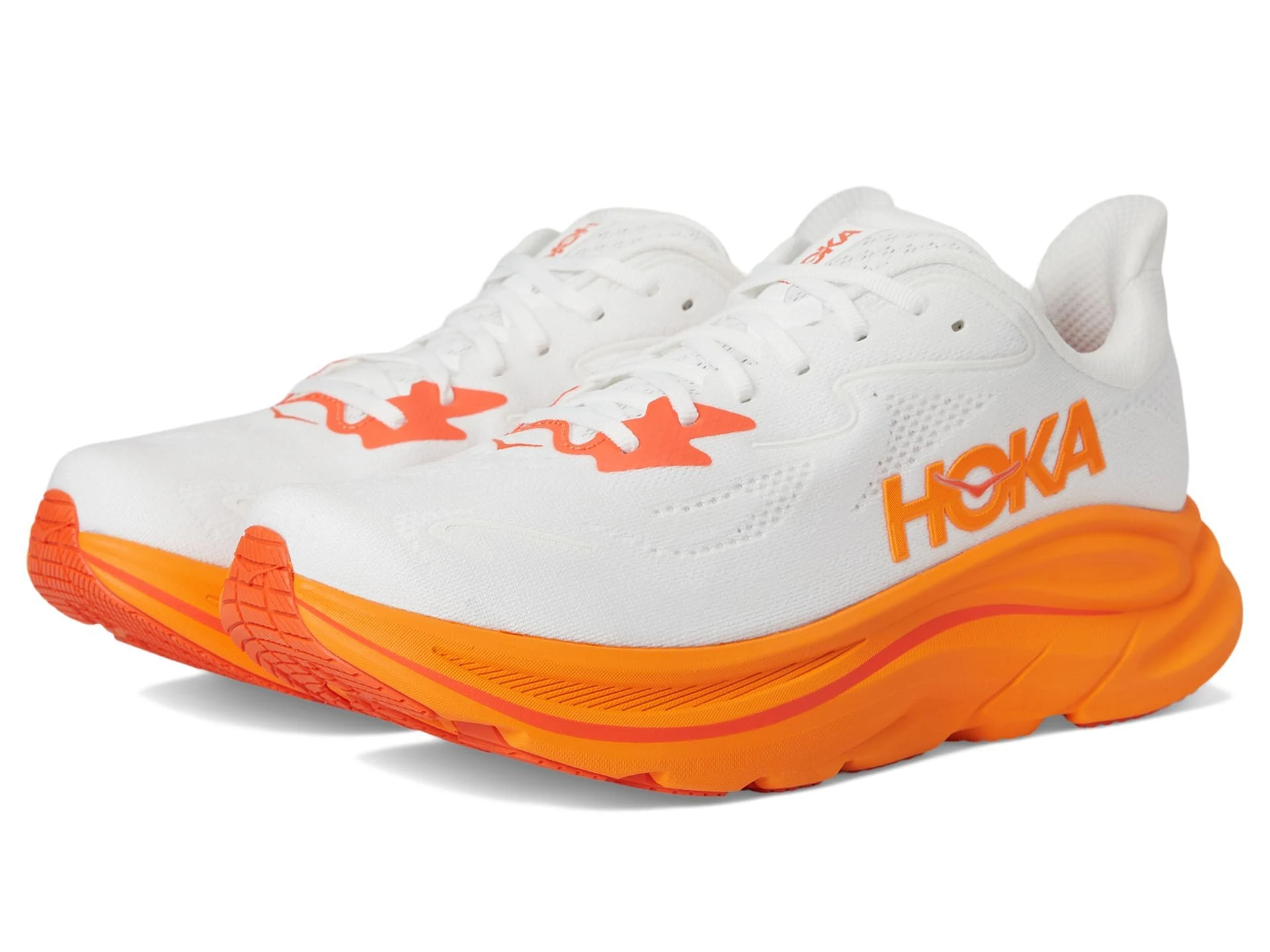 HOKA ONE ONE 1162030-FGZ Clifton 10 Men Frost/Orange Zest UK 10.5