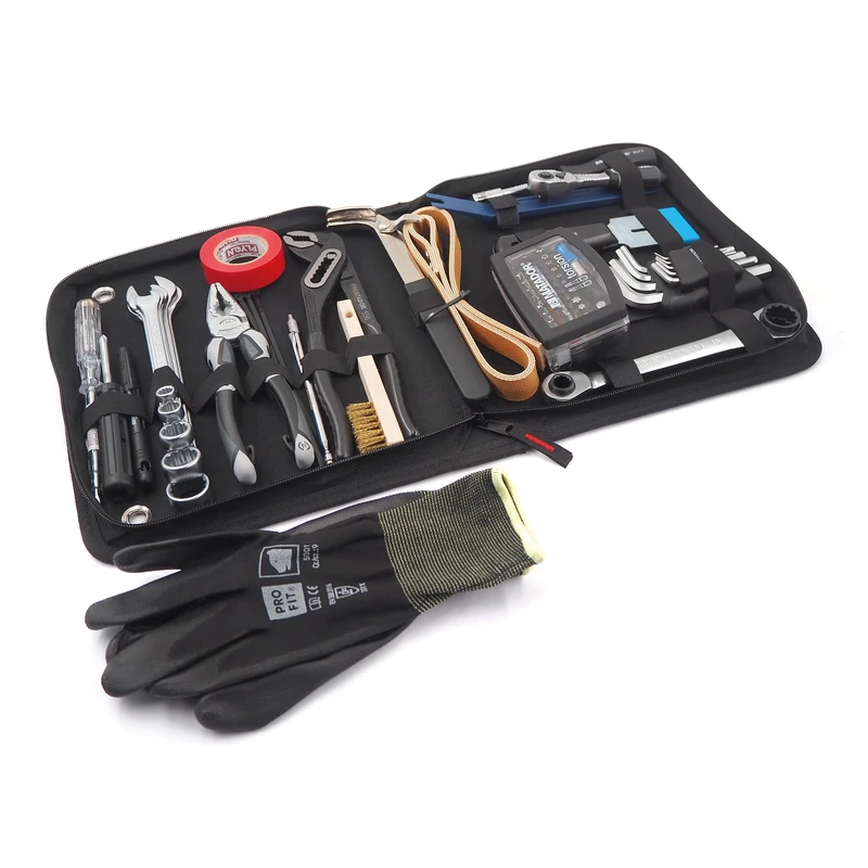 Matador Tool Bag Car | Car Tool Set 67 Pieces Including Bit Set | Motorcycle Tool Set | Camping Tool | Tool Boat | Filled Tool Bag | Matador Tool No. 81070001