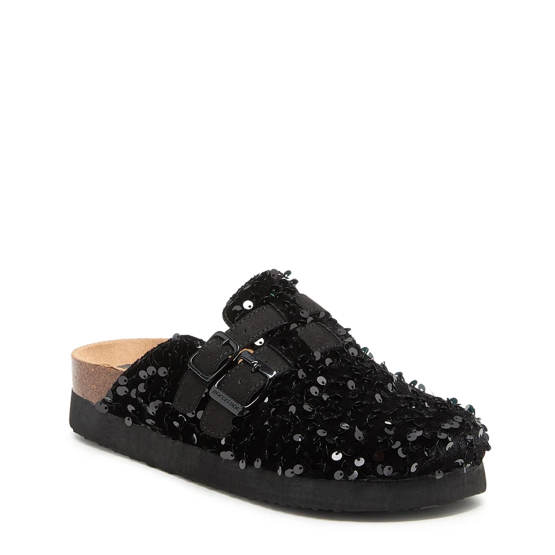 Rocket Dog Women's ABEL Mule, Sequins Black, 8 UK