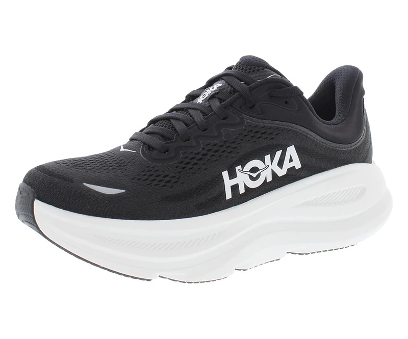 HOKA ONE ONE 1162014-BWHT Bondi 9 Wide Women Black/White UK 4.5 - Image 1