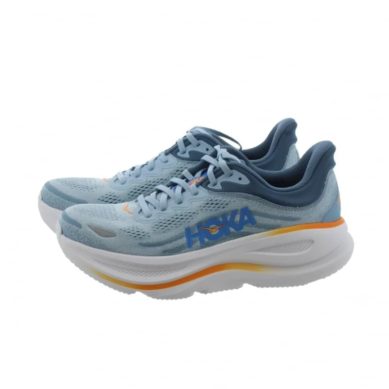 Hoka Men's Bondi 9 Running Shoes, Drizzle/Downpour, 9.5