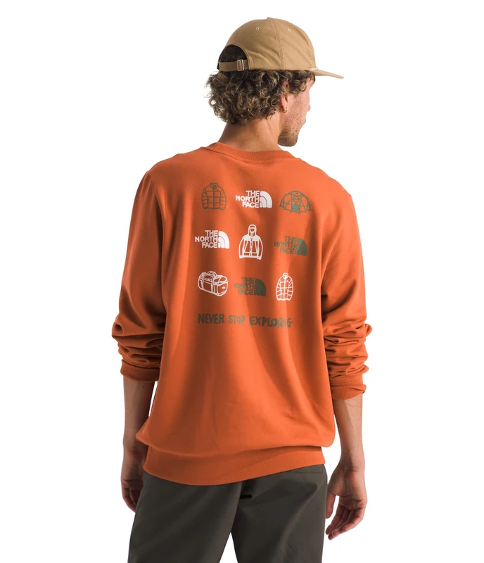 The North Face Men's Nature Relaxed Crew Sweatshirt, Latte, S