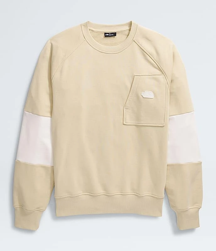 The North Face Men's Terry Relaxed Crew Sweatshirt, Gravel, S - Image 1