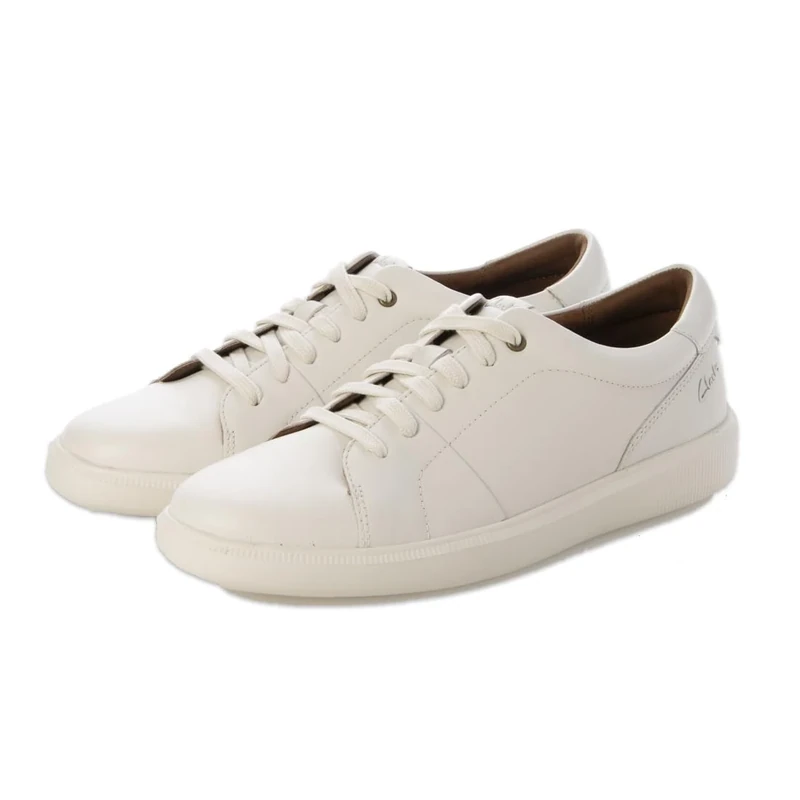 Clarks Brodin Lace Sneaker White Leather