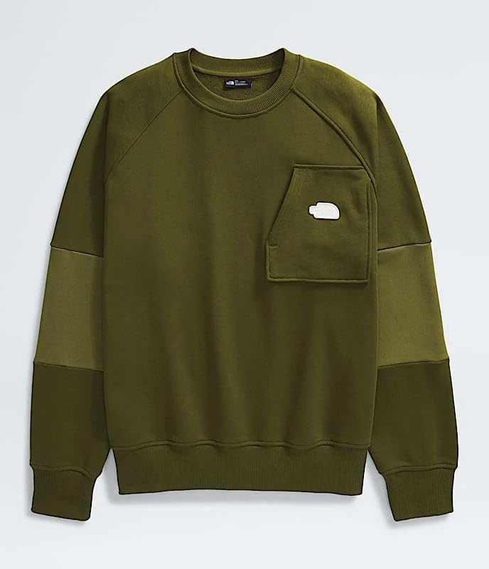 The North Face Men's Terry Relaxed Crew Sweatshirt, Forest Olive, L