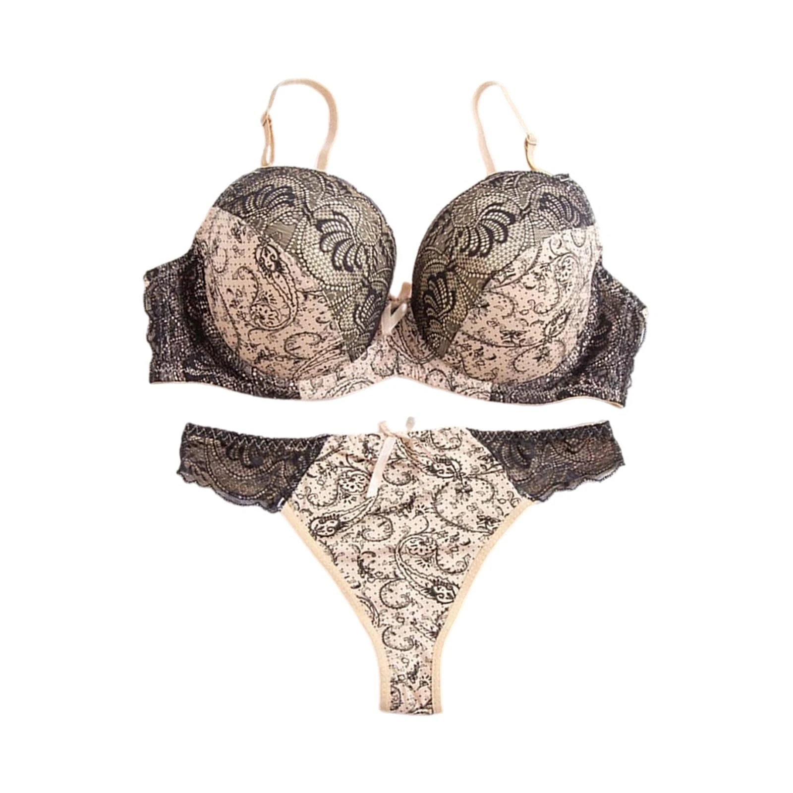 Sexy Pyjamas Women Bandeau Bra Womens Base Layer deep v-Neck Women's g-Strings Thongs Tangas Night wear Women Sexy Boxers Underwear Bralette for Stick on Bra Backless Strapless Sticky