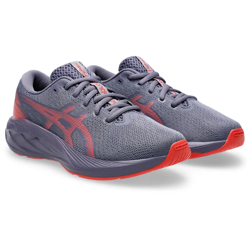 ASICS Boys Novablast 5 Gs Sneaker, Greyish Purple Coral Reef, 5 UK