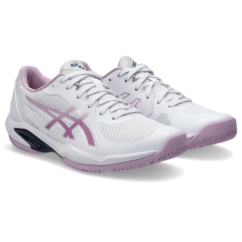 ASICS Women's Solution Swift FF 2 Sneaker, White/UBE, 7.5 UK