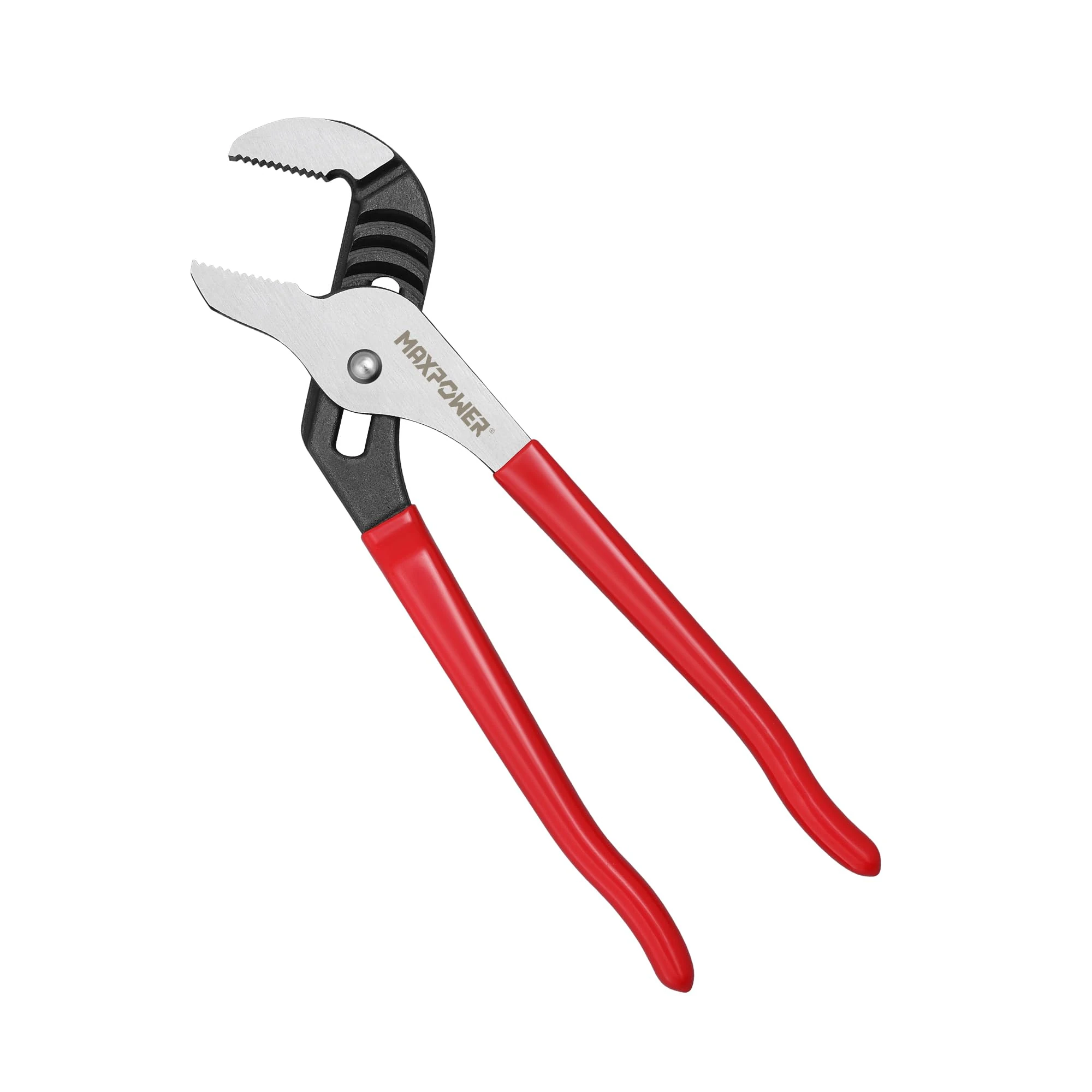 MAXPOWER 10 inch Water Pump with Pliers Straight Jaw, Adjustable Tongue and Groove Plier, Slip Joint Plumbing Pliers