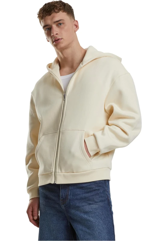 Urban Classics Women's Tb7284-fluffy Zip Hoody Sweatshirt, Whitesand, S - Image 1