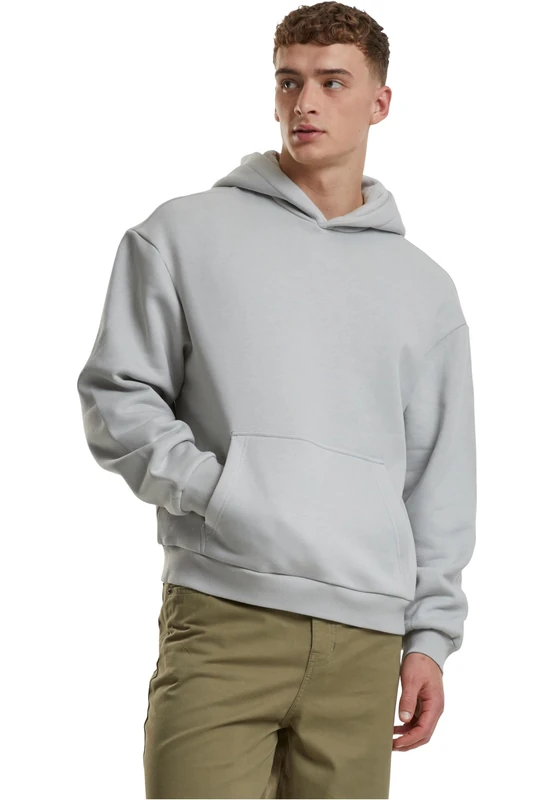 Urban Classics Men's Fluffy Hoodie, Casual Hoodie for Men, Oversize Fit, Sizes S-5XL, Light asphalt, XXXL