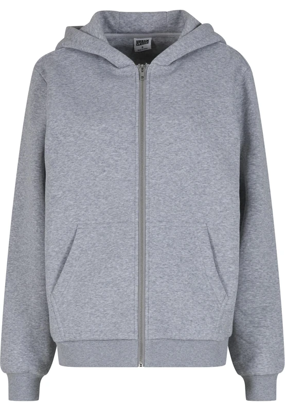 Urban Classics Men's Tb7286-ladies Fluffy Zip Hoody Sweatshirt, Light Asphalt, 5XL