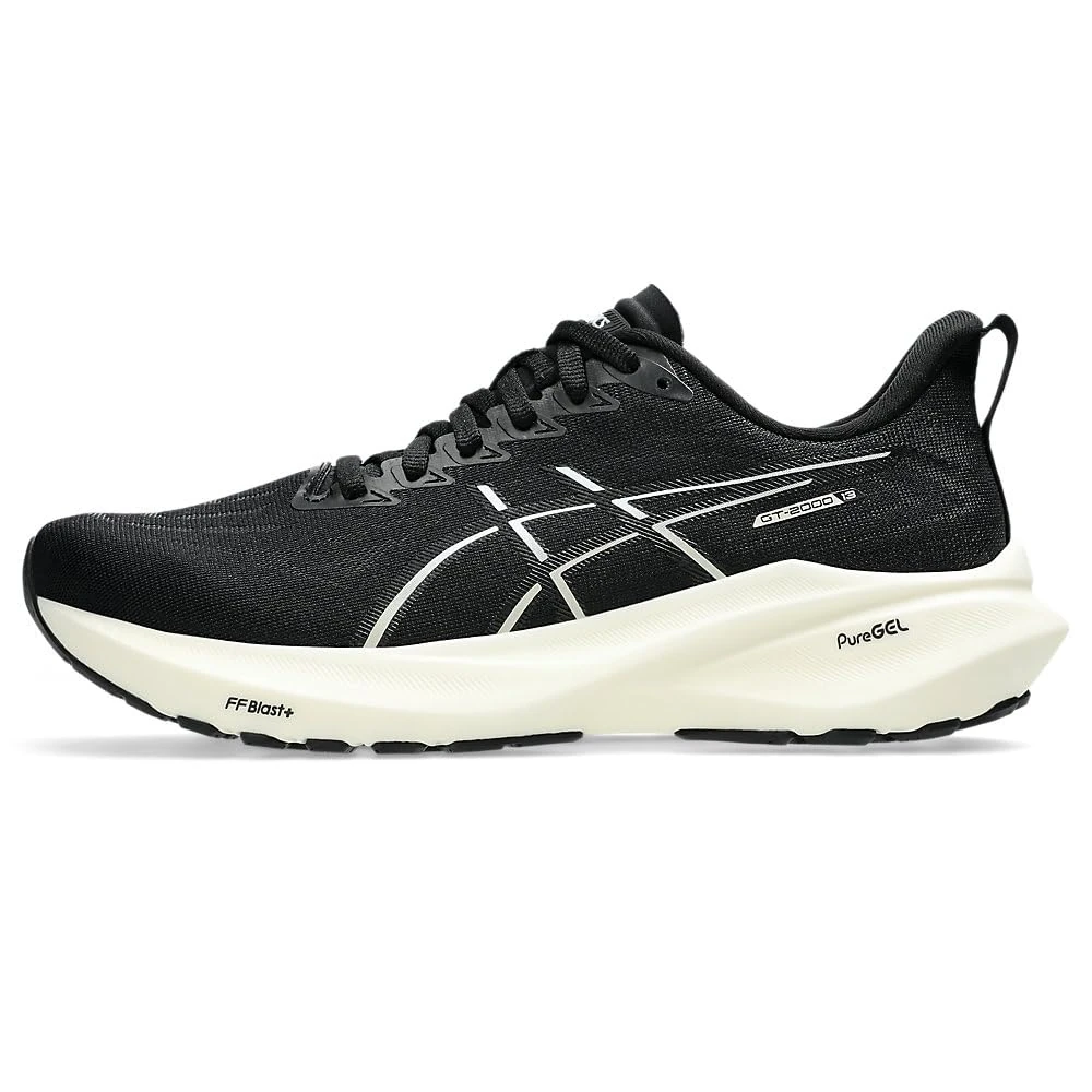 Asics Women's Gt-2000 13 Running Shoes, Black/White, 6