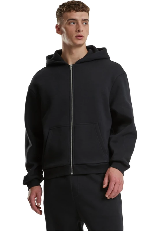 Urban Classics Men's Tb7284-fluffy Zip Hoody Sweatshirt, Black, 4XL