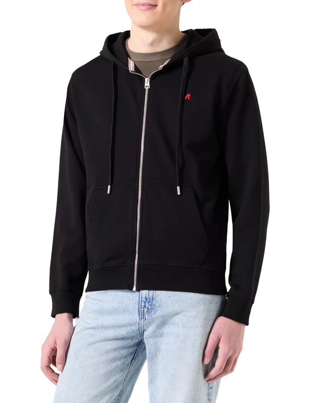 Replay Men's Hoodie, 098 Black, XS