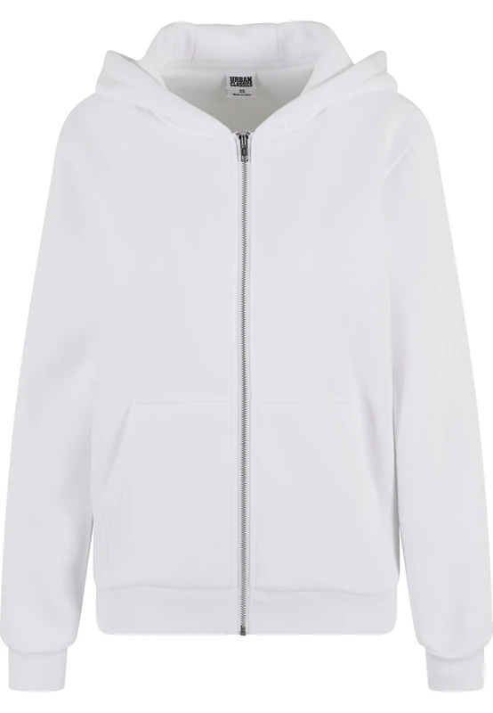 Urban Classics Men's Tb7286-ladies Fluffy Zip Hoody Sweatshirt, White, XXXXL