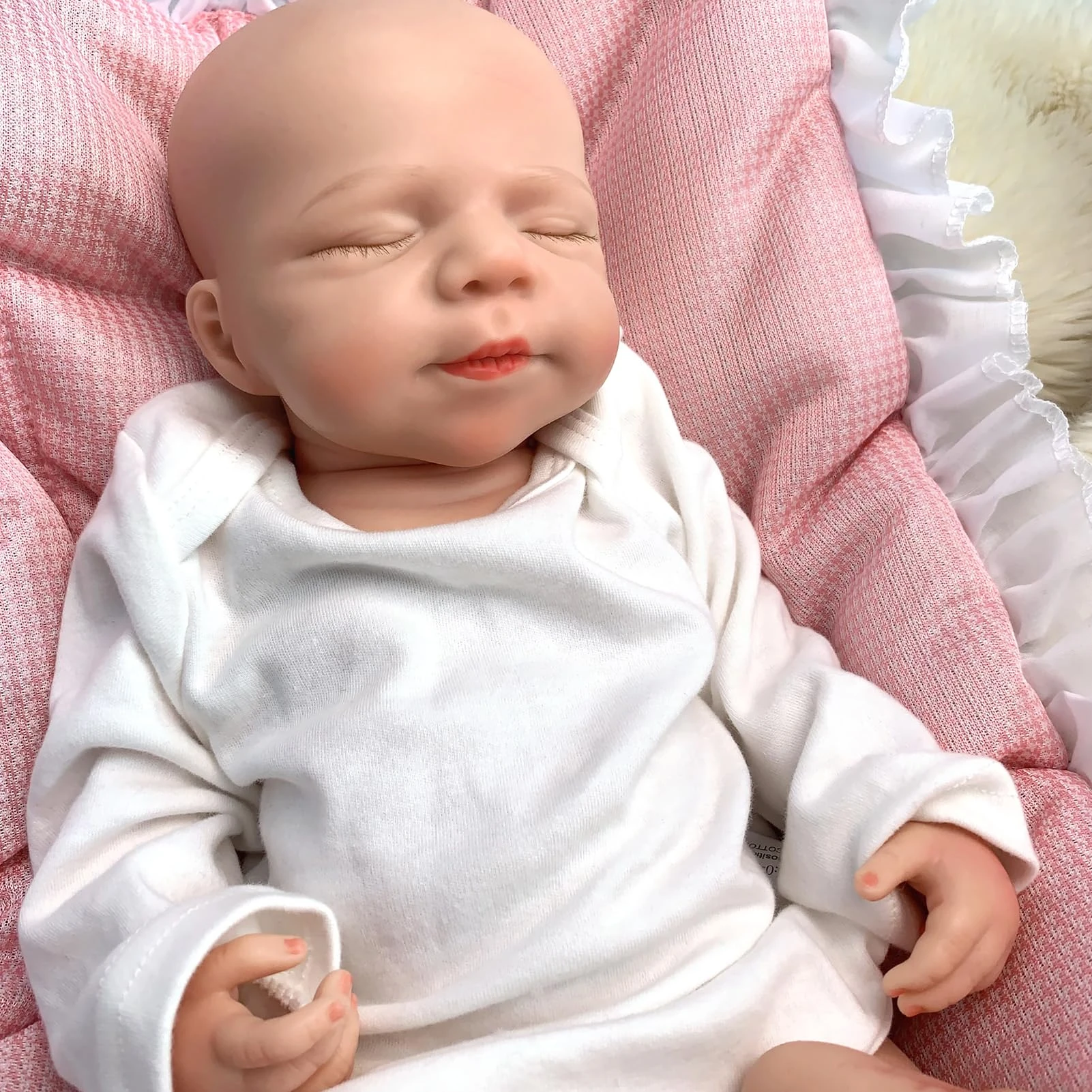 Aniiyy 18Inch Full Body Silicone Reborn Baby, Handmade Painted That Looks Real Anatomically Correct Baby Girl Doll - Pascale