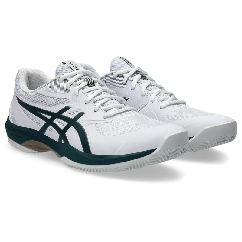 ASICS 1041A490-100 Game FF Clay/OC Men White/Saxon Green UK 5
