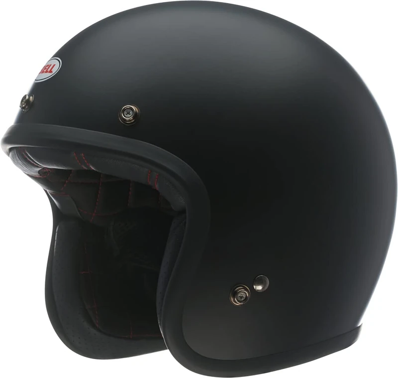 Bell Custom 500 Solid ECE Helmet, Inspired by 1954 Design, Oval Low-Profile Fit, Throwback Style, Matte Black, Size: 2XL