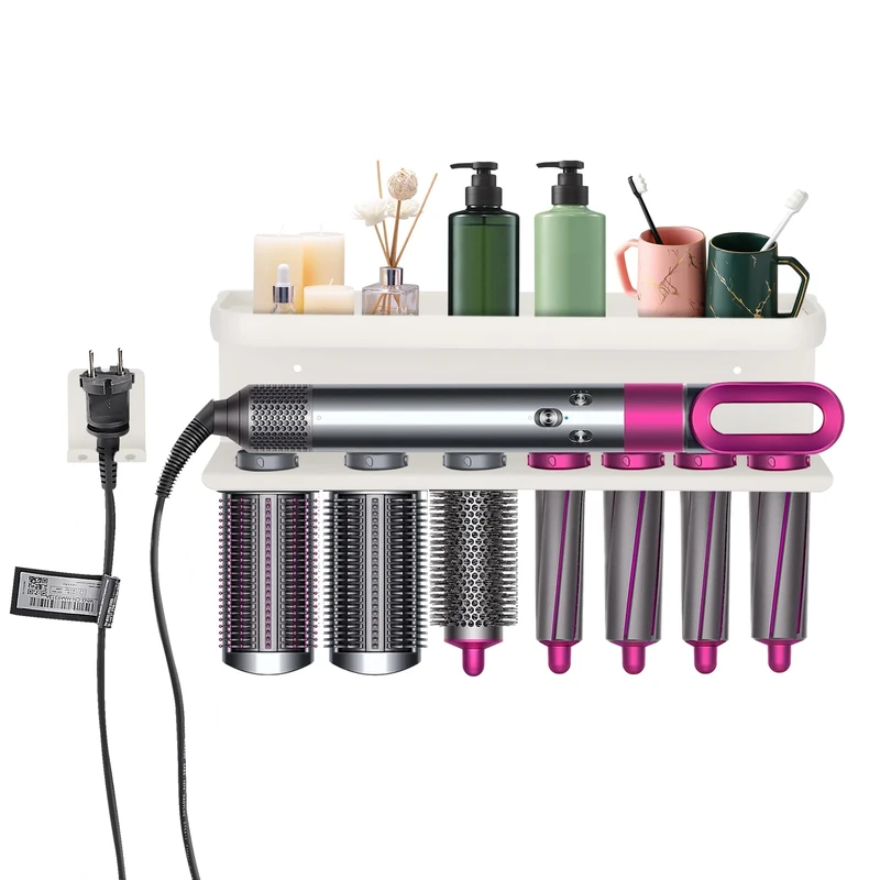 Magam Airwrap Holder Storage Stand for Dyson Airwrap Curling Iron Accessories, Bathroom Organizer Holder, No Drilling Installation, Suitable for Bathroom|Bedroom|Hair Salon