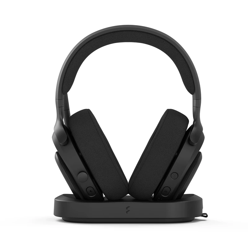 Fractal Design Scape Dark - Wireless PC Gaming Headset - Detachable Flip-To-Mute Microphone with Noise Cancellation - Battery Life Up To 40 Hours - Configurable Ambient Lighting - Black - Image 1