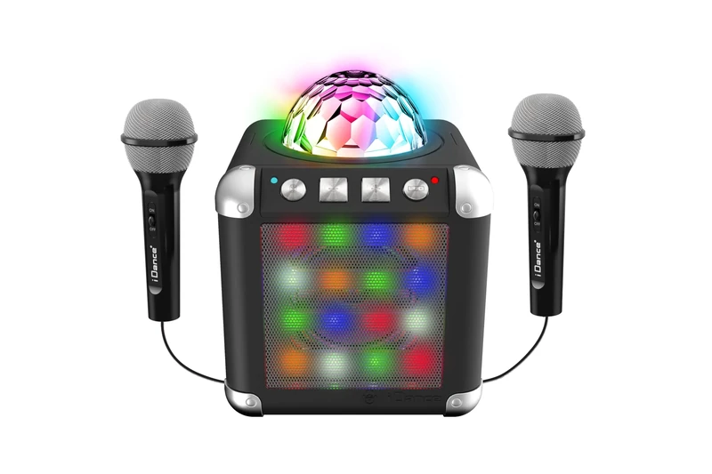 Cefa Toys -Karaoke with Amplifier, Disco ball, 2 Microphones, Wireless Speaker, Lights and Sounds Effects, Compatible with Youtube, Spotify and Karaoke Apps