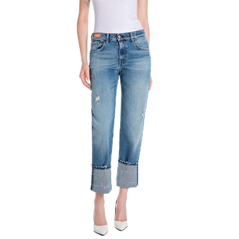 Replay Women's Akeme Original Jeans, 009 Medium Blue, 32W x 32L