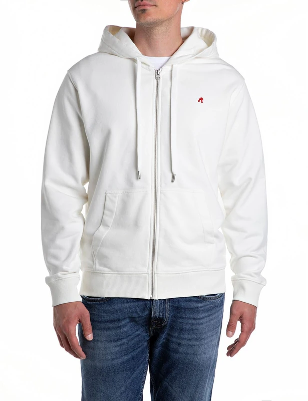 Replay Men's M3107 Hooded Sweatshirt, 011 Natural White, 3XL